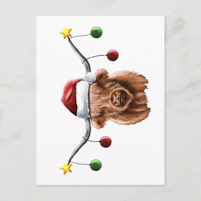 Carte Postale Joyeux Noël Hielan Coo (Devant)