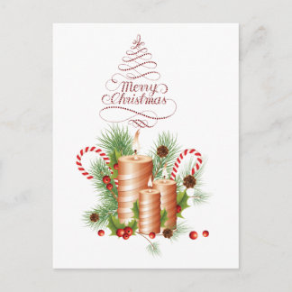 Carte Postale Joyeux Noël Invitation PostCard