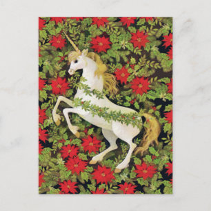Carte Postale Joyeux Noël licorne