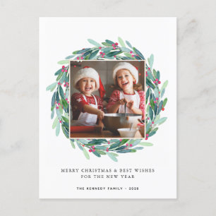 Carte Postale Joyeux Noël moderne vacances photo