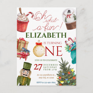 Carte Postale Joyeux Noël Oh Quelle Joie Premier Anniversaire