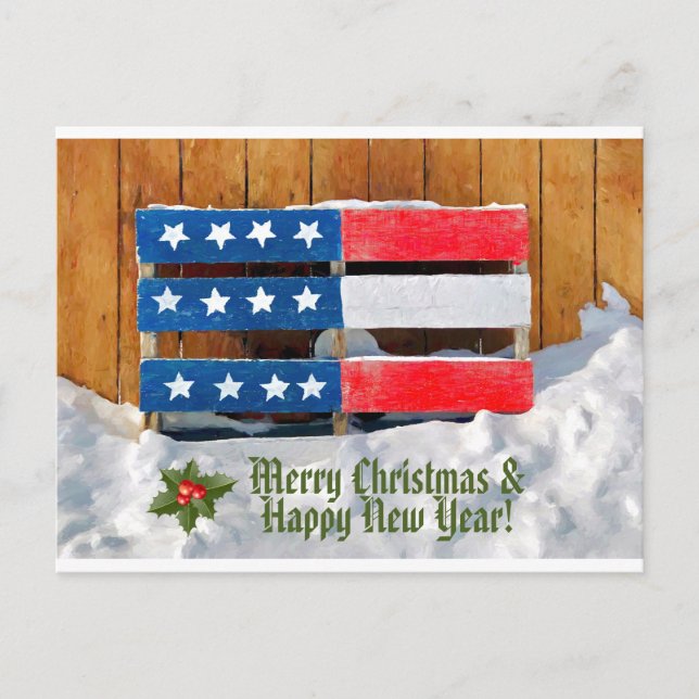 Carte postale Joyeux Noël Patriotique (Devant)