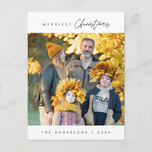 Carte Postale Joyeux Noël Photo de famille heureuse