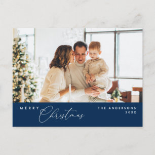 Carte Postale Joyeux Noël Photo de famille, Romantique Moderne