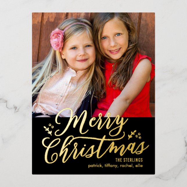 Carte postale Joyeux Noël Real Foil Holiday (Recto)