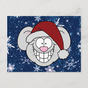 Carte Postale Joyeux Noël Santa Souris Graphiques Screwball