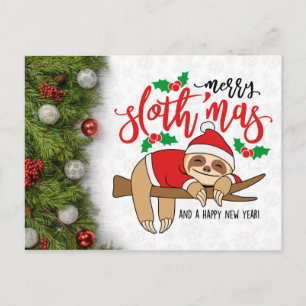 Carte Postale Joyeux Noël Sloth