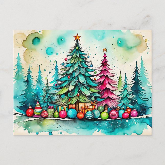 Carte Postale Joyeux Noël, tout le monde (Devant)