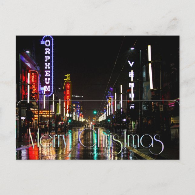 Carte Postale Joyeux Noël, Vancouver, (Devant)