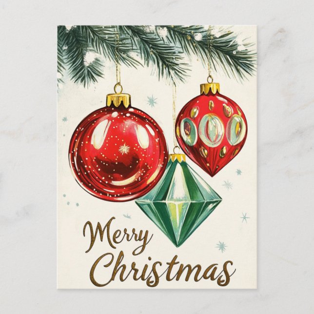 Carte Postale Joyeux Noël vintage (Devant)