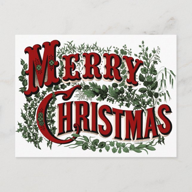 Carte postale Joyeux Noël vintage (Devant)