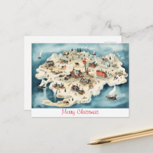 Carte Postale Joyeux Noël vintage