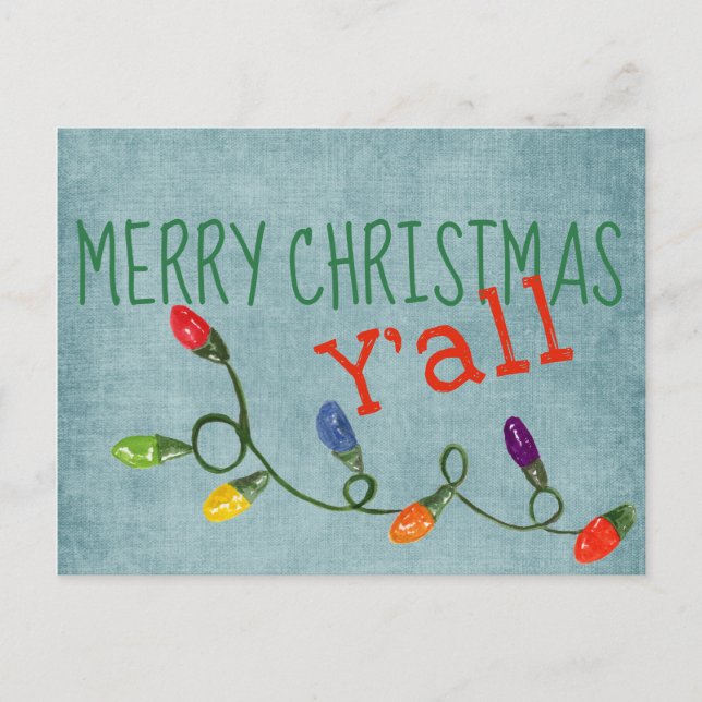 Carte Postale Joyeux Noël Y'All (Devant)