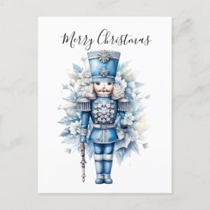Carte Postale Joyeux Noir Bleu Nutcracker