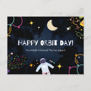 Carte Postale Joyeux Orbit Day Anniversaire Cadeau spatial