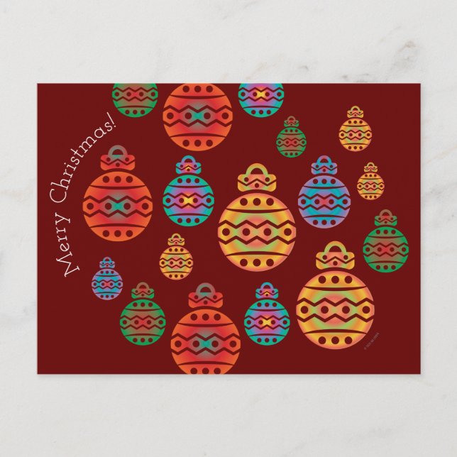 Carte postale Joyeux ornements de Noël (Devant)