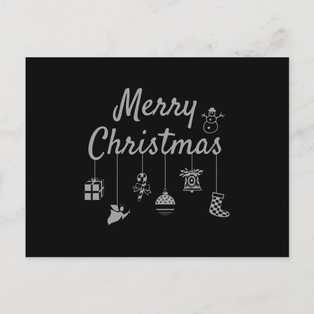 Carte Postale Joyeux ornements de Noël (Devant)