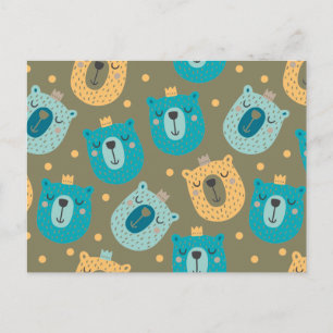 Carte Postale Joyeux Ours Kings