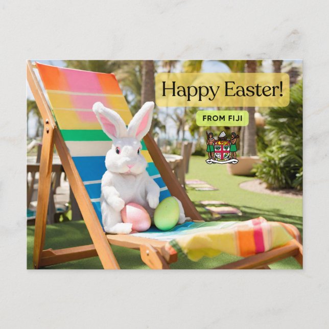 Carte Postale Joyeux Pâques Fidji (Devant)