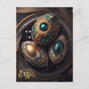 Carte Postale Joyeux Pâques. OEufs magiques de Pâques