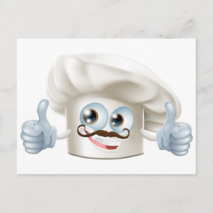 Carte Postale Joyeux personnage de chef de bande dessinée