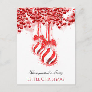 Carte Postale Joyeux petit Noël aquarelle Splash