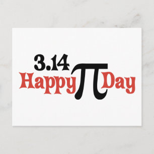 Carte Postale Joyeux Pi Day 3.14 - 14 mars