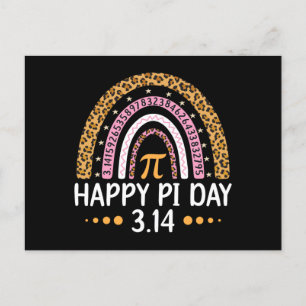 Carte Postale Joyeux Pi Day 3.14 Rainbow