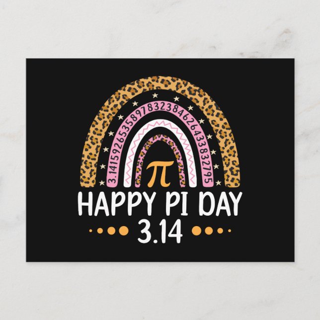 Carte Postale Joyeux Pi Day 3.14 Rainbow (Devant)