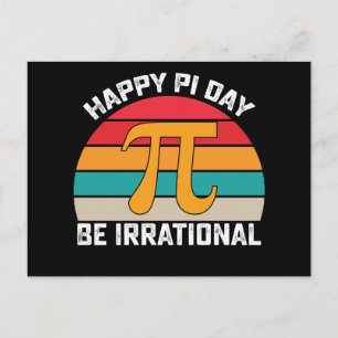 Carte Postale Joyeux Pi Day Soyez Irrationnel Funny Math Vintage