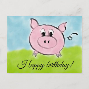 Carte Postale Joyeux porc d'anniversaire