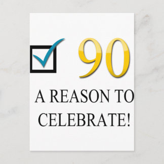 Carte Postale Joyeux quatre-vingt-dixième anniversaire