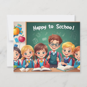 Carte Postale Joyeux retour à l'école