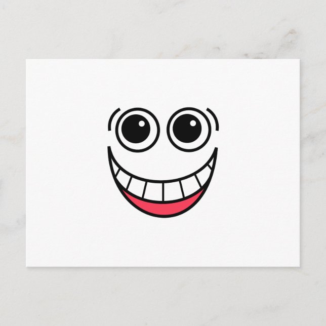 Carte Postale Joyeux rire drôle Drôle Drôle Dessin Dessin Visage (Devant)