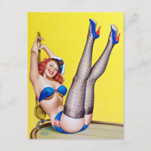 Carte Postale Joyeux Sailor Pin Up