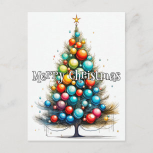 Carte Postale Joyeux sapin de Noël   Joyeuses fêtes