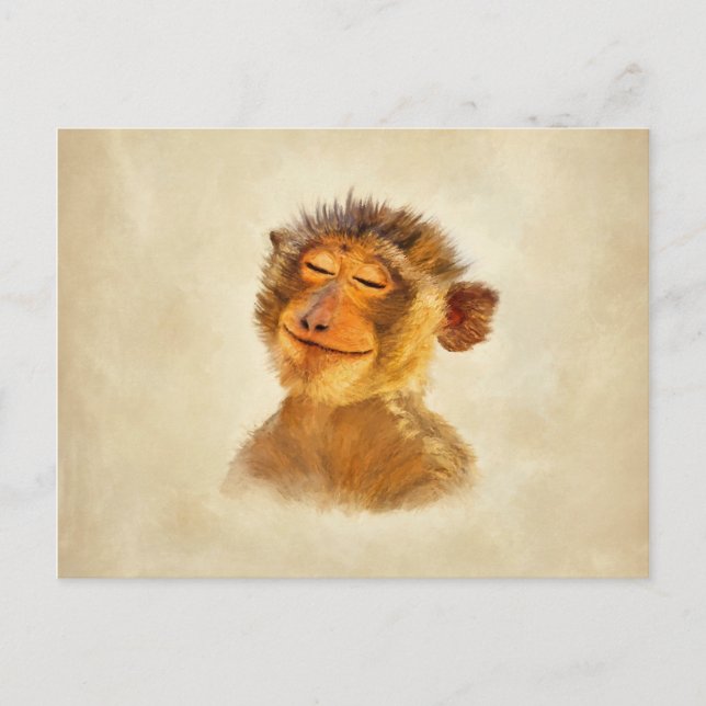 Carte Postale Joyeux singe (Devant)