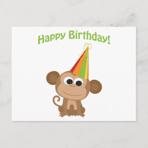 Carte Postale Joyeux singe d'anniversaire