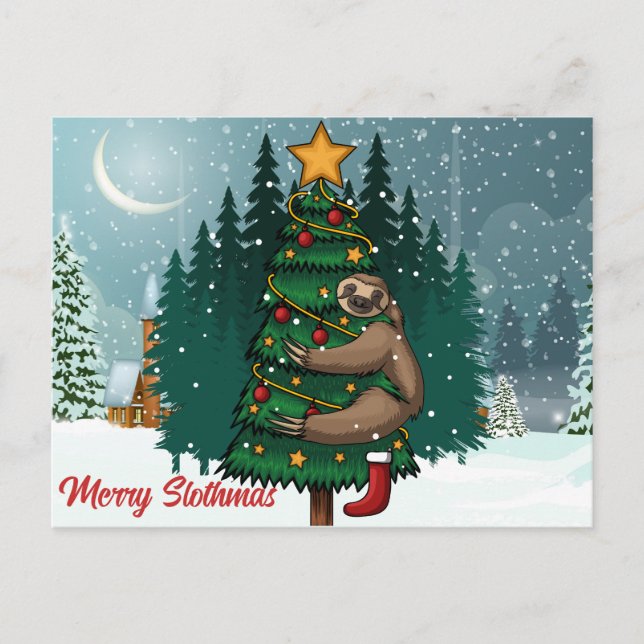 Carte postale Joyeux Slothmas (Devant)