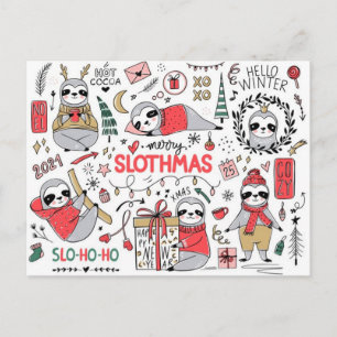 Carte Postale Joyeux Slothmas