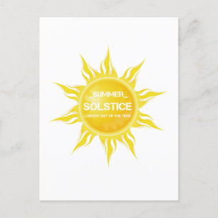 Carte Postale Joyeux solstice d'été le plus long jour de l'année