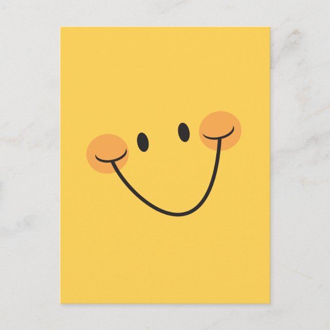 Carte Postale Joyeux sourire jaune (Devant)