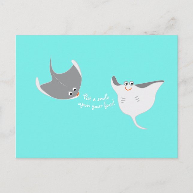 Carte Postale Joyeux Stingrays (Devant)