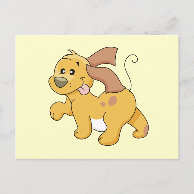 Carte Postale Joyeux T-shirts et cadeaux de Chien Brown (Devant)