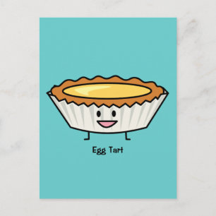 Carte Postale Joyeux tarte à l'oeuf Croustille dessert chinois
