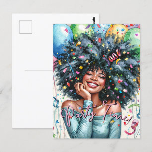 Carte Postale Joyeux temps de la fête des femmes noires
