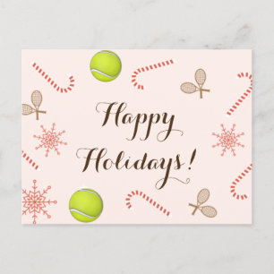 Carte Postale Joyeux Tennis Vacances Ball Racket Sucre de canne 