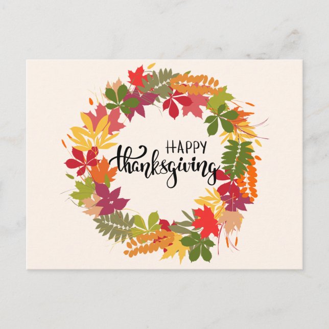 Carte Postale Joyeux Thanksgiving (Devant)