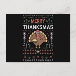 Carte Postale Joyeux Thanksmans Noël Thanksgiving Turquie