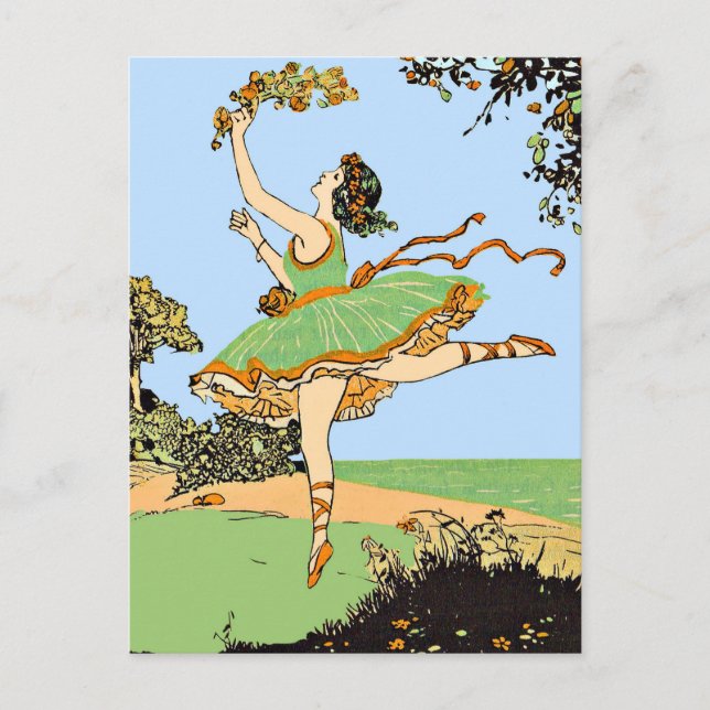 Carte Postale joyeux tirage de danseur (Devant)